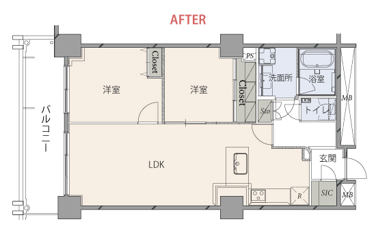 渋谷区区分マンション間取りAfter